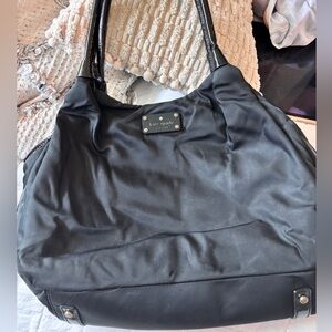 Kate Spade Black Shoulder Bag with Metallic Accents